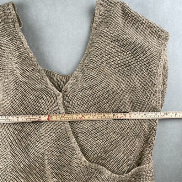 By Anthropologie Sweater Vest Women Small Beige Wrap Knit 2-Piece Boho OB1429125 - Picture 5 of 10